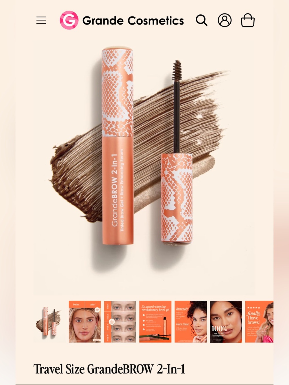 New in original packqging Grande Cosmetics Grande Brow 2-in-1 and Brow Laminate